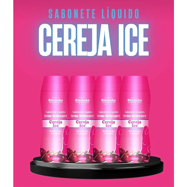 Sabonete Liquido Intimo Rhenuks Cosméticos Refrescante Sabor Cereja Ice