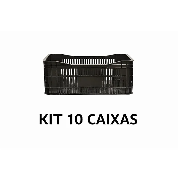 Kit 10 Caixas Agricolas Meia Caixa Frutas Legumes Hortifruti 17x36x56 Cm