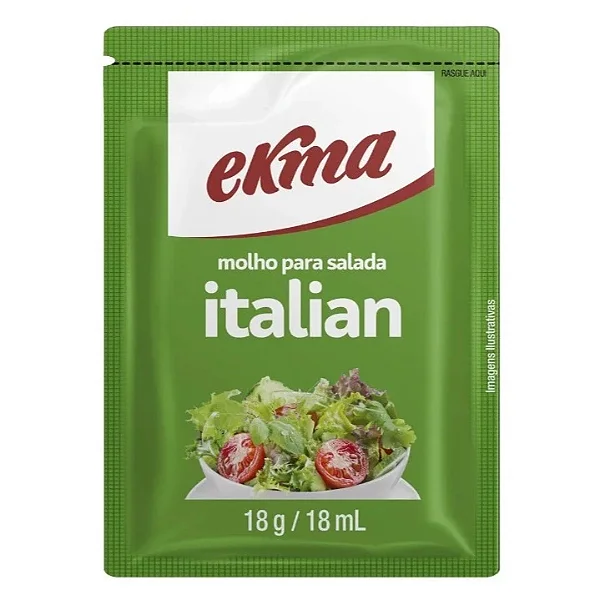 Molho Italian Para Salada Sache Ekma Caixa c/ 42 Unididades 18ml Sachê