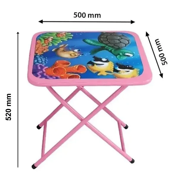 Jogo De Mesa/mesinha Infantil Dobrável Com Duas Cadeiras Rosa
