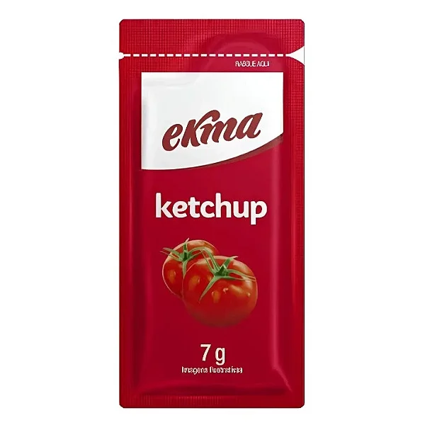 Ketchup Sachê 7g Caixa com 140 Unidades Individual para Lanchonete Restaurante Delivery