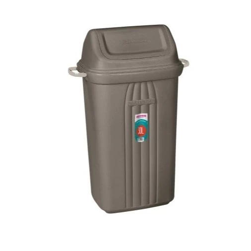 Lixeira Basculante 30 Litros Sanremo Tampa Vai e Vem Plástico Resistente Cozinha Banheiro