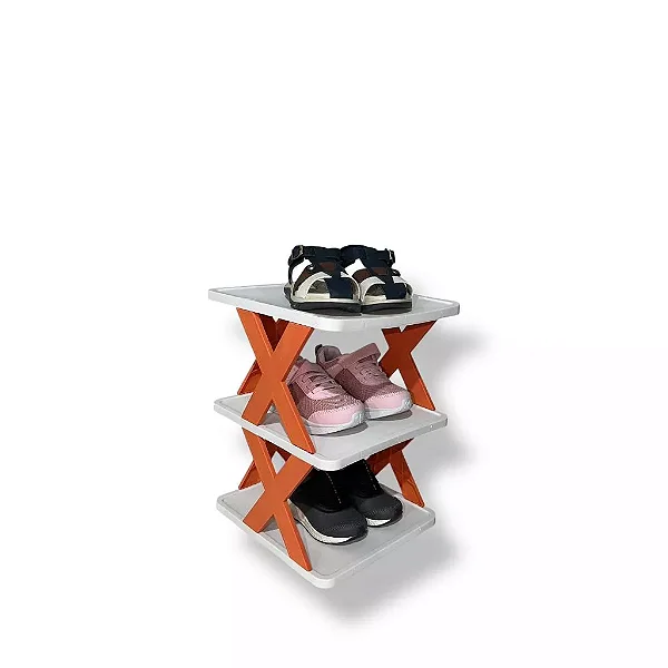Organizador de Sapatos 3 Andares – Sapateira Multifuncional Plástica Compacta