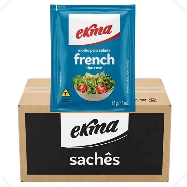Molho Pronto Para Salada - Ekma French Tipo Rosé Caixa c/ 42 Sachês de 18g