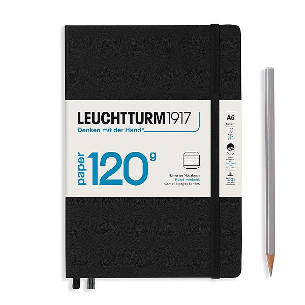 Caderno Leuchtturm1917 - Edição 120g - Médio (A5) - 203 páginas - Pautado - Capa Dura