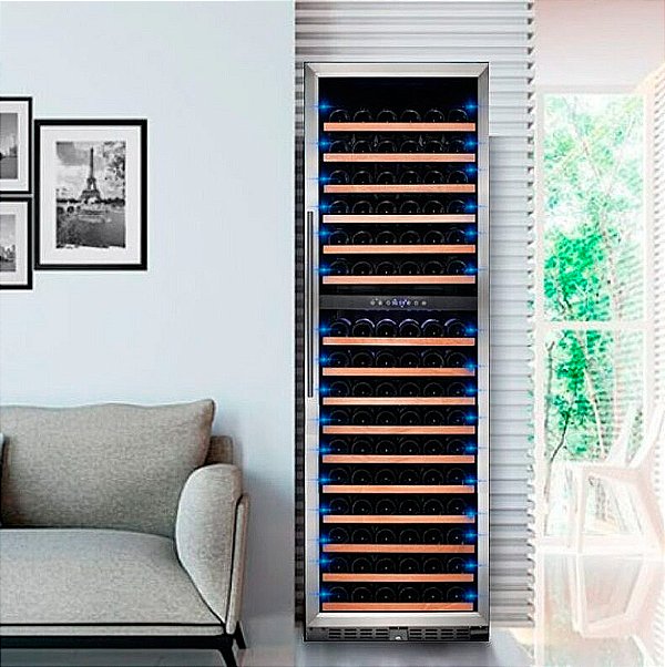 Adega para Vinhos - 181 Garrafas - Dual Zone Elettromec - Vetro 220V