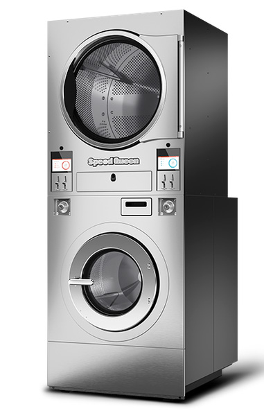 Lavadora & Secadora Autoserviços Speed Queen – 14 kg e 23 kg Comercial e Industrial Cor Branco / Inox Eletrica voltagem 220v