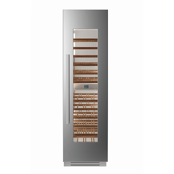 Adega Climatizada Embutir Bertazzoni PRO 80 Garrafas Dual Zone Inox 615x609x2120mm - Baixíssima Vibração, Proteção UV, Surround LED