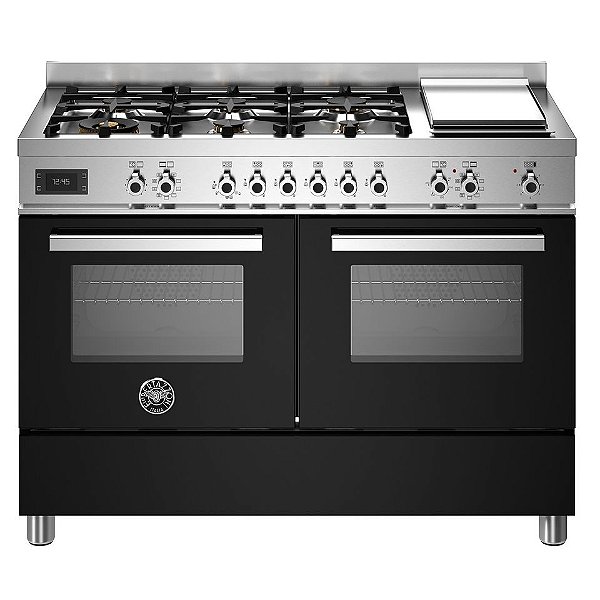 Fogão Embutível Bertazzoni Professional PRO126G2ENET, 6 Queimadores e Forno Duplo - Design Profissional, Grill Infravermelho, Sonda de Temperatura, Mesa Inox 304, 220V