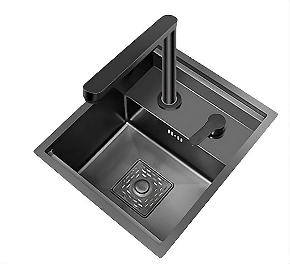 CUBA BAR BLACK - Cuba Gourmet Quadrada Preta com Tampa Embutida Cookerhood.