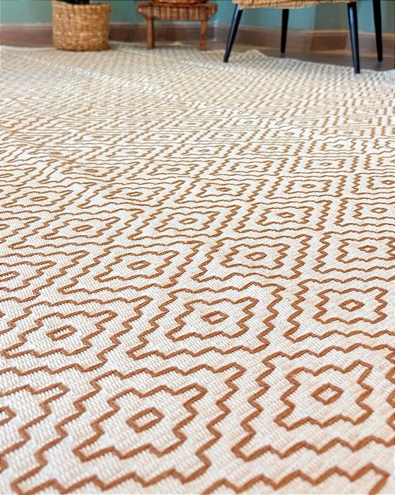 Tapete Cairo Trama Chocolate 1,50m x 2,00m 100% Algodão