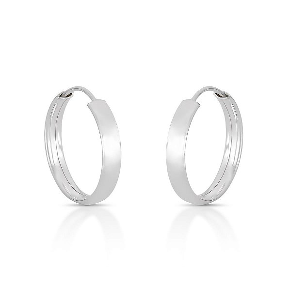 Brinco Argola Lisa Oval em Prata 925