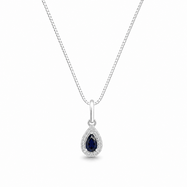 COLAR GOTA CRAVEJADA AZUL