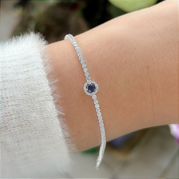 Pulseira Riviera Pedra Cravejada em Prata 925