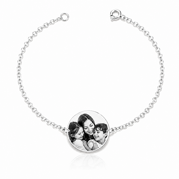 Pulseira Personalizada com Foto ou Nome em Prata 925