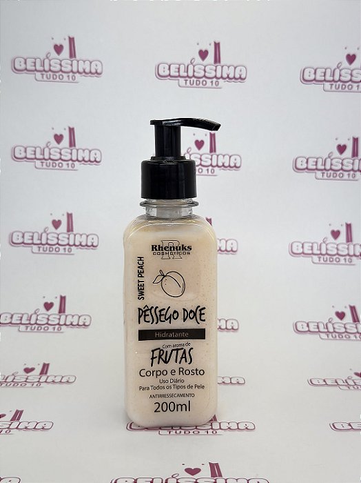 Hidratante Corpo e Rosto Pêssego Doce 200ml – Rhenuks