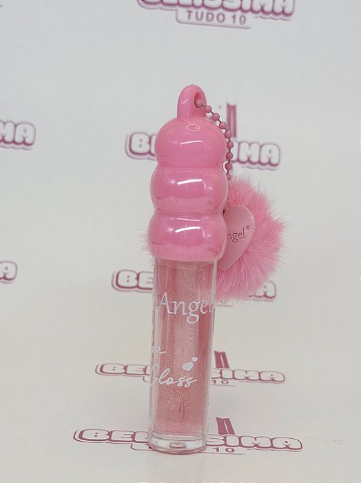Lip Gloss Angel Baby Pink com Pompom
