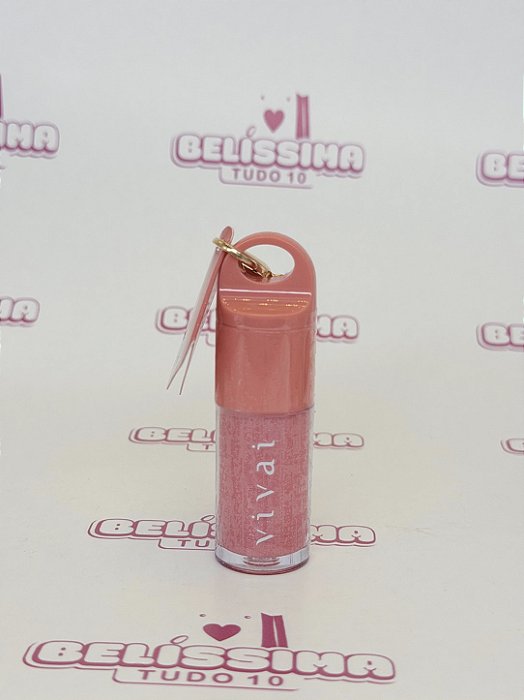 Lip Gloss Vivai Pink Shine com Chaveiro