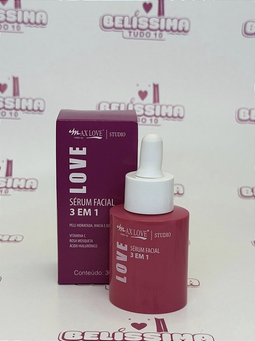 Sérum Facial 3 em 1 Max Love Studio 30ml