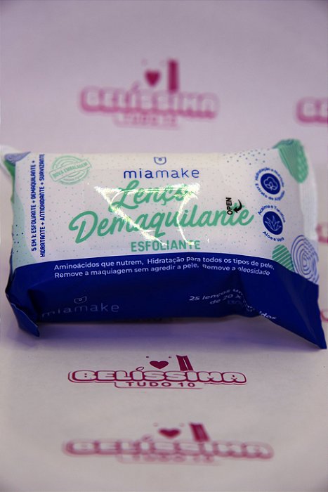 Lenço Demaquilante Esfoliante Mia Make (5 em 1)
