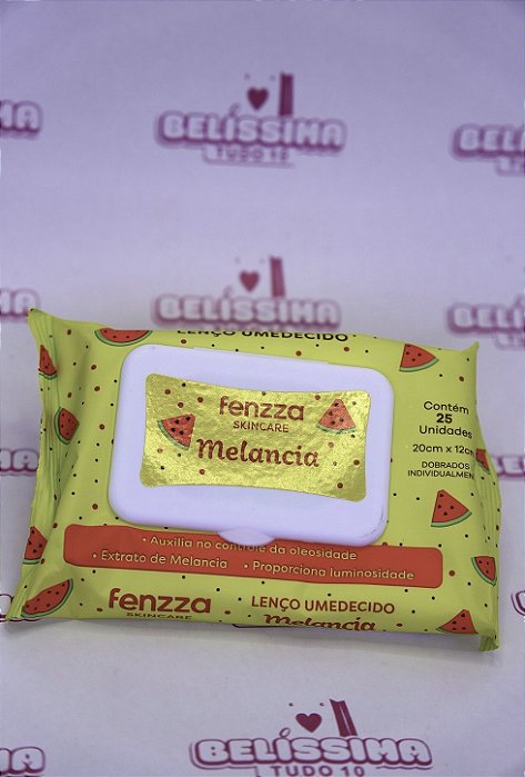 Lenço Umedecido Fenzza Melancia: O nome exato e direto do produto para busca rápida no catálogo.