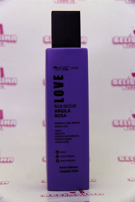 Água Micelar Argila Rosa Max Love