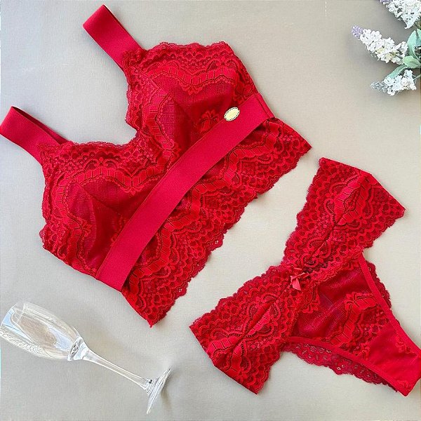 Conjunto top de renda da dmellos