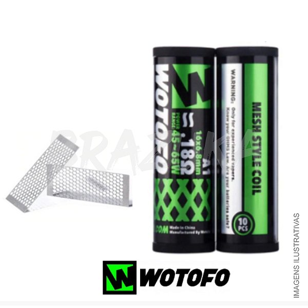 RESISTENCIA MESH WOTOFO 0.18 OHM RTA 45 -65W - 10 UND