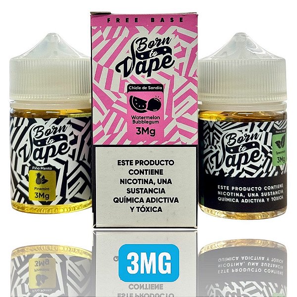 BORN TO VAPE (BTV) - 60ML 3MG - FREEBASE