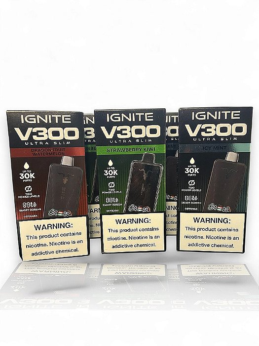 IGNITE V300 ULTRA SLIM 30000 PUFF - POD DESCARTÁVEL