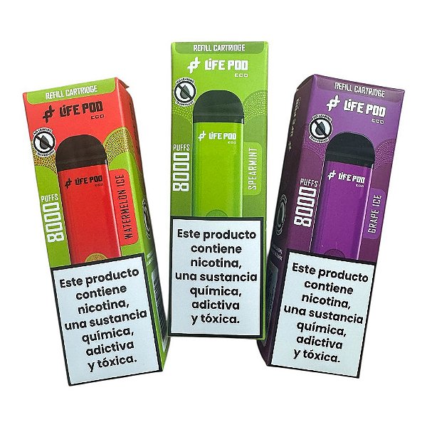 REFIL - LIFE POD ECO PRO 8000 PUFF - UND