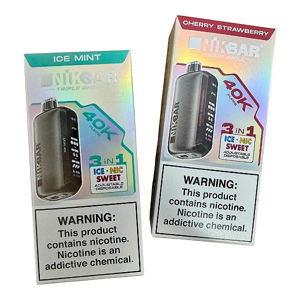 NIKBAR 40K TRIPLE CHILL 40000 PUFFS - POD DESCARTÁVEL