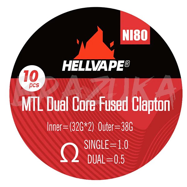 RESISTENCIA MTL DUAL CORE FUSED CLAPTON 1.0OHM - HELLVAPE