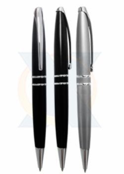 D144 - Caneta de metal fosco.