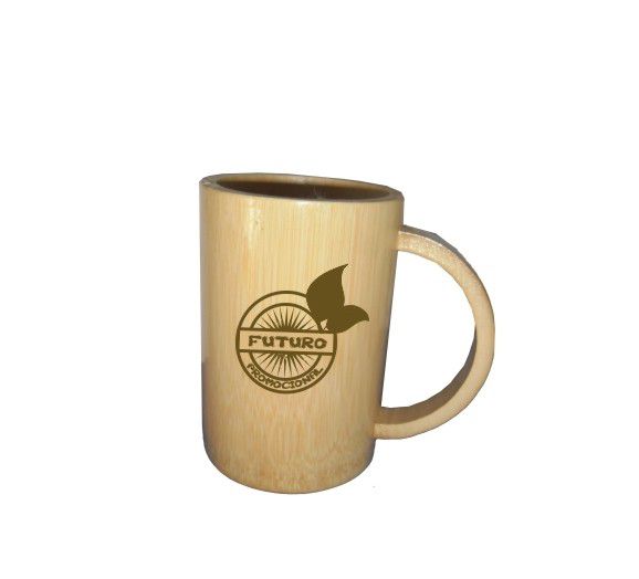 S44 - Caneca de bambu lustrada personalizada
