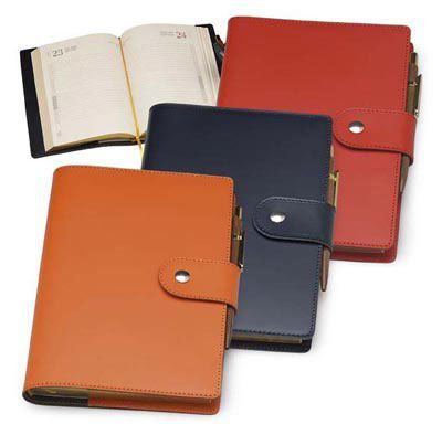 Agenda de couro com botao fecho Personalizada