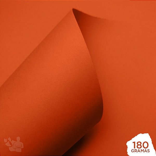 Papel Color Pop - Mimo - Laranja Puro - 180g - 30,5x30,5cm