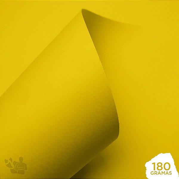 Papel Color Pop - Mimo - Amarelo Sol - 180g - 30,5x30,5cm