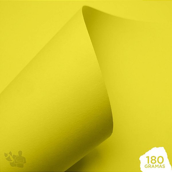 Papel Color Pop - Mimo - Amarelo Candy - 180g - 30,5x30,5cm