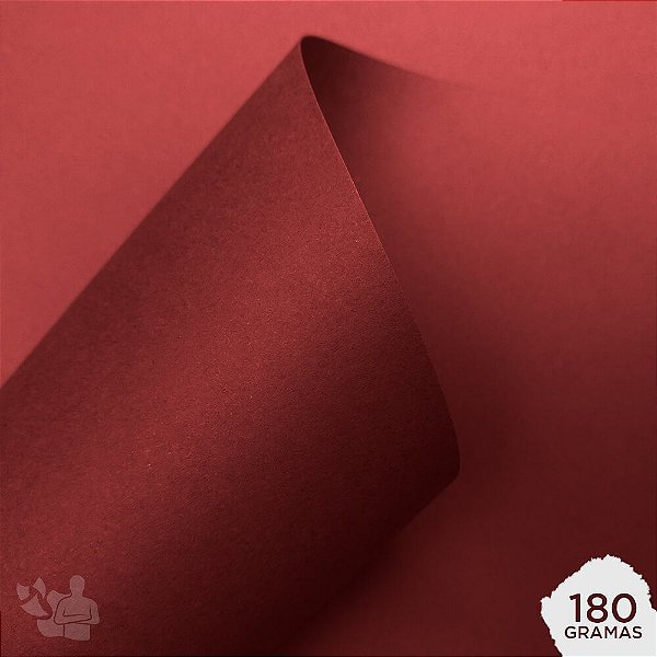 Papel Color Plus - Pequim - Vermelho Escuro - 180g - A4 - 210x297mm