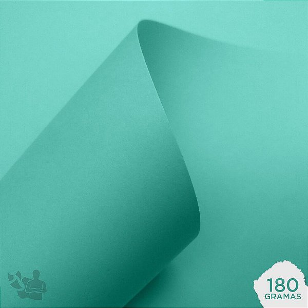 Papel Color Plus - Tahiti - Verde Água - 180g - A4 - 210x297mm