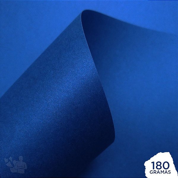 Papel Perolizado - Azul Marinho - 180g - A4 - 210x297mm