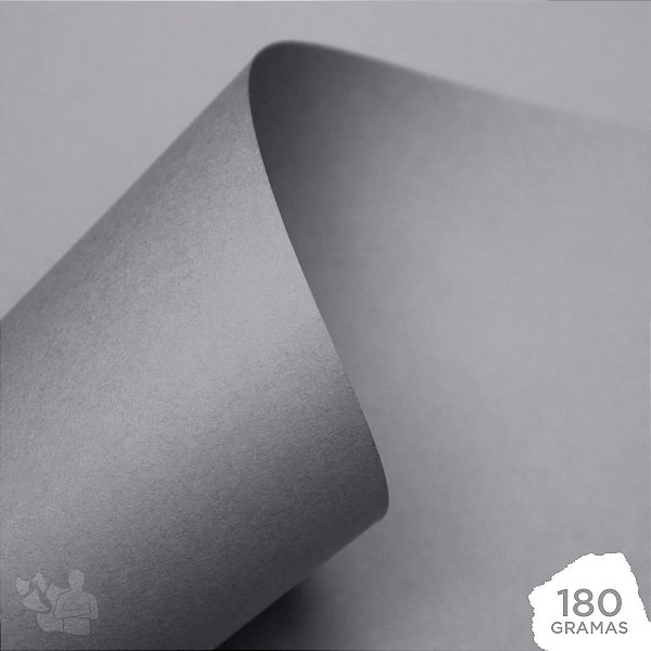 Papel Color Plus - Milano - Cinza - 180g - A4 - 210x297mm