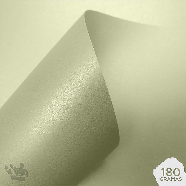 Papel Color Plus - Metálico - Majorca - Marfim - 180g - A4 - 210x297mm