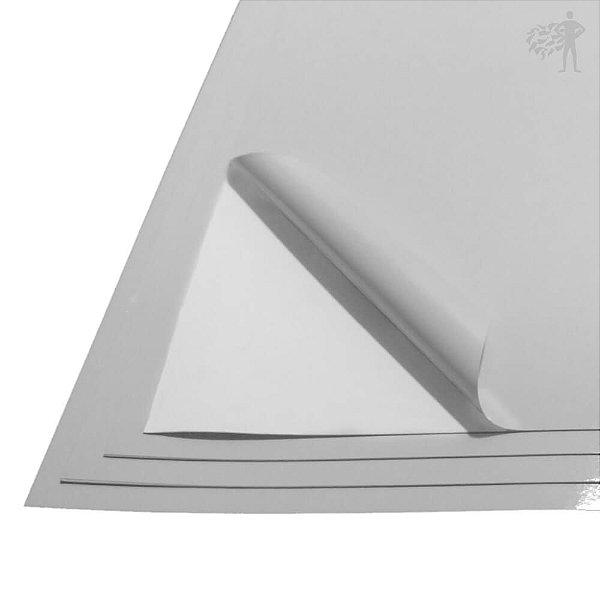 Vinil Adesivo Branco Brilho - Resistente à Água - Jato de Tinta - A3 - 297x420mm