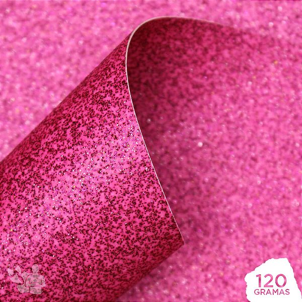 Papel Adesivo Glitter - Pink - A4 - 210x297mm