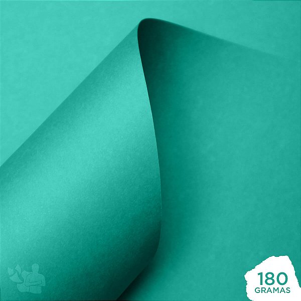 Papel Color Plus - Bahamas - Azul Turquesa - 180g - A4 - 210x297mm