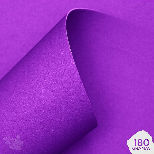 Papel Neon - 180g - Roxo - A4 - 210x297mm