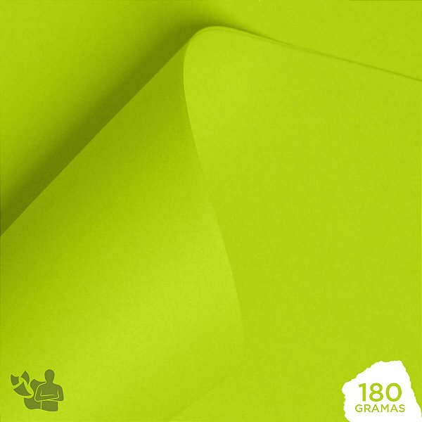 Papel Adesivo Neon - Amarelo - 180g - A4 - 210x297mm