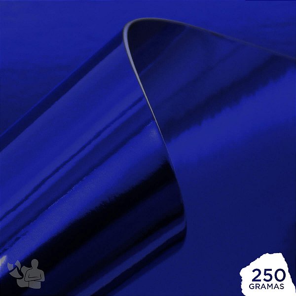 Papel Laminado - Azul - 250g - A4